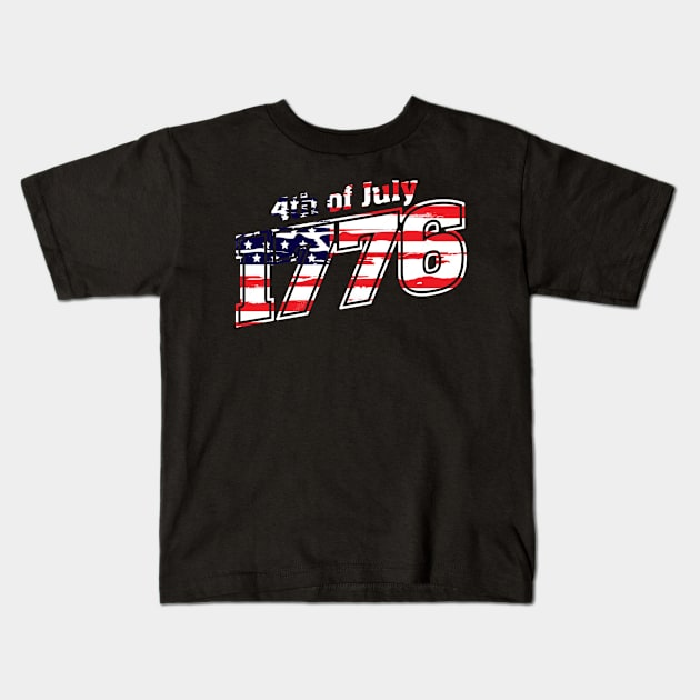 Independence Day of America Kids T-Shirt by VEKTORKITA